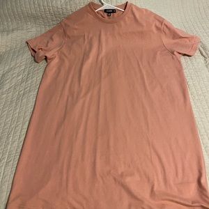 Pink T-shirt dress